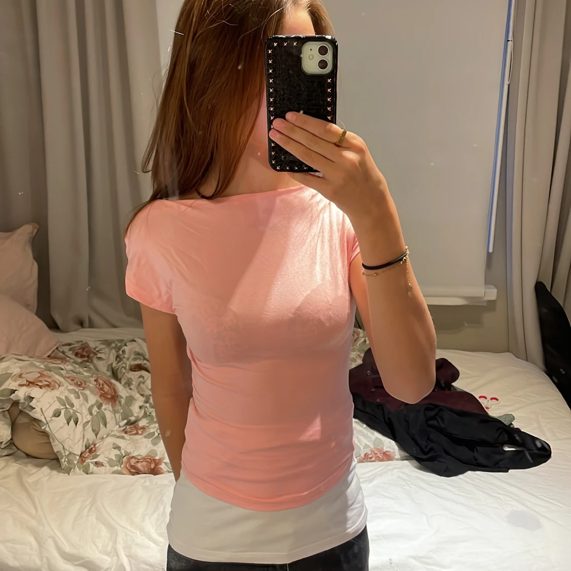 Rosa kortärmad topp - 91