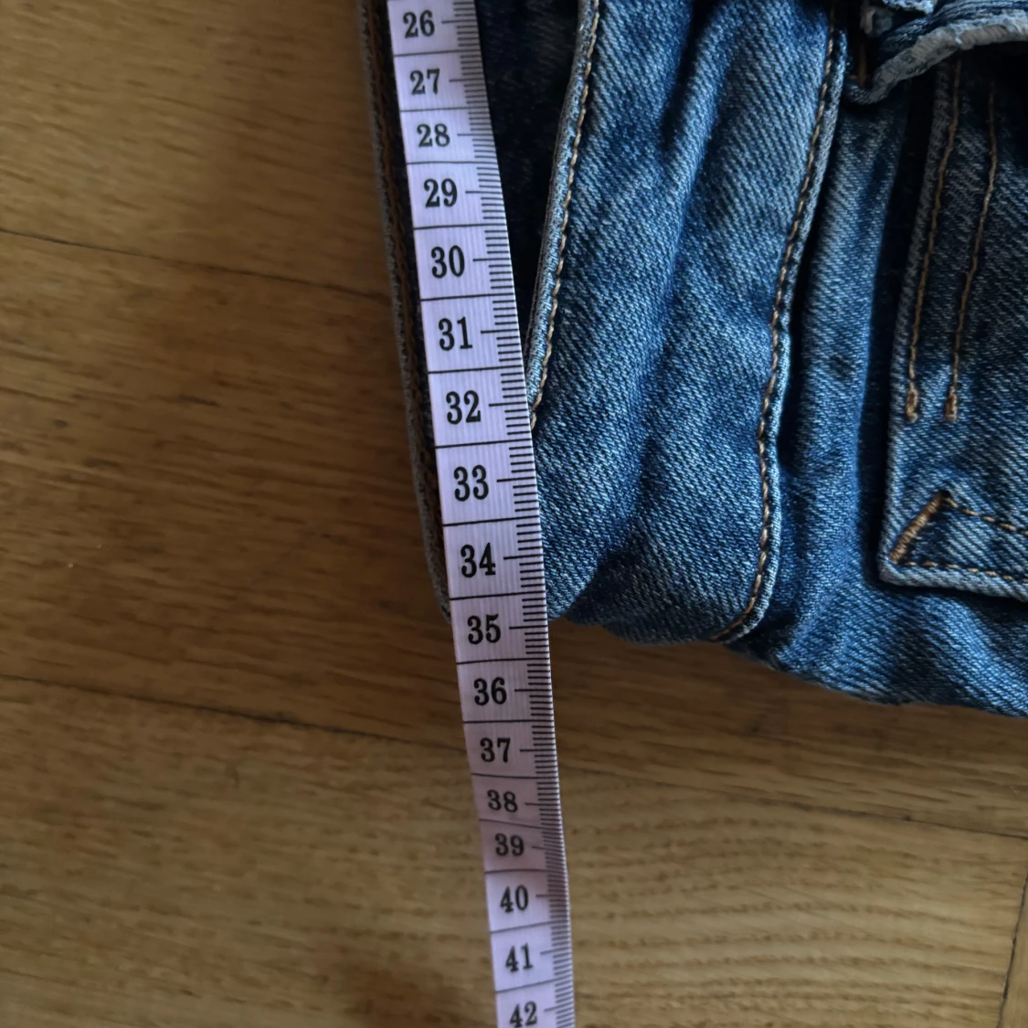 Blå bootcut jeans - 92