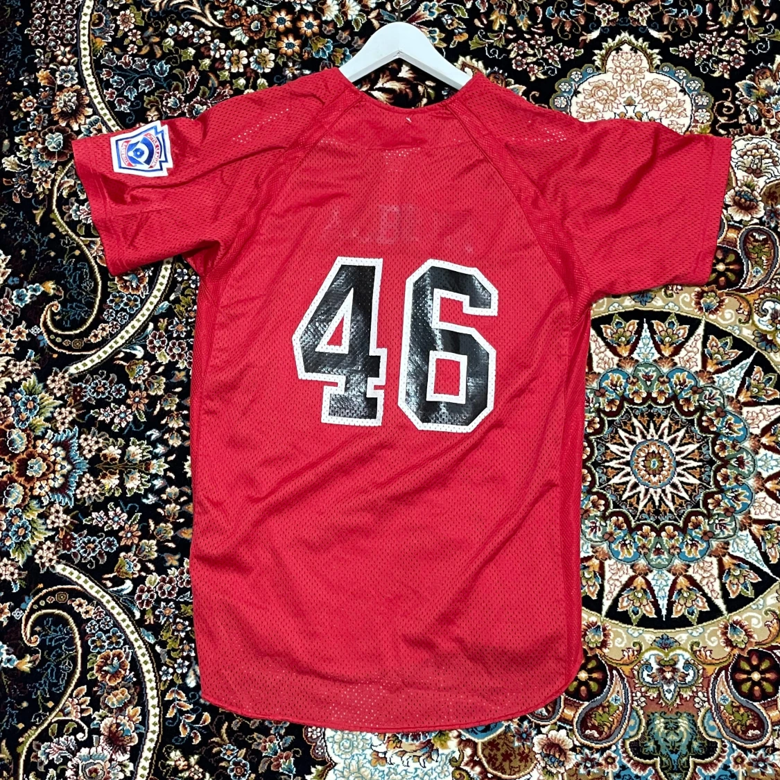 Röd baseballtröja - 90