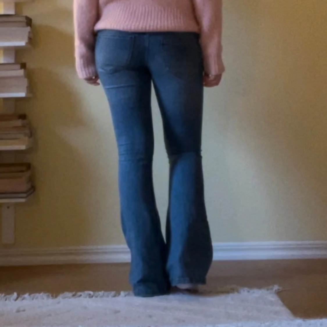 Blå bootcut jeans - 90