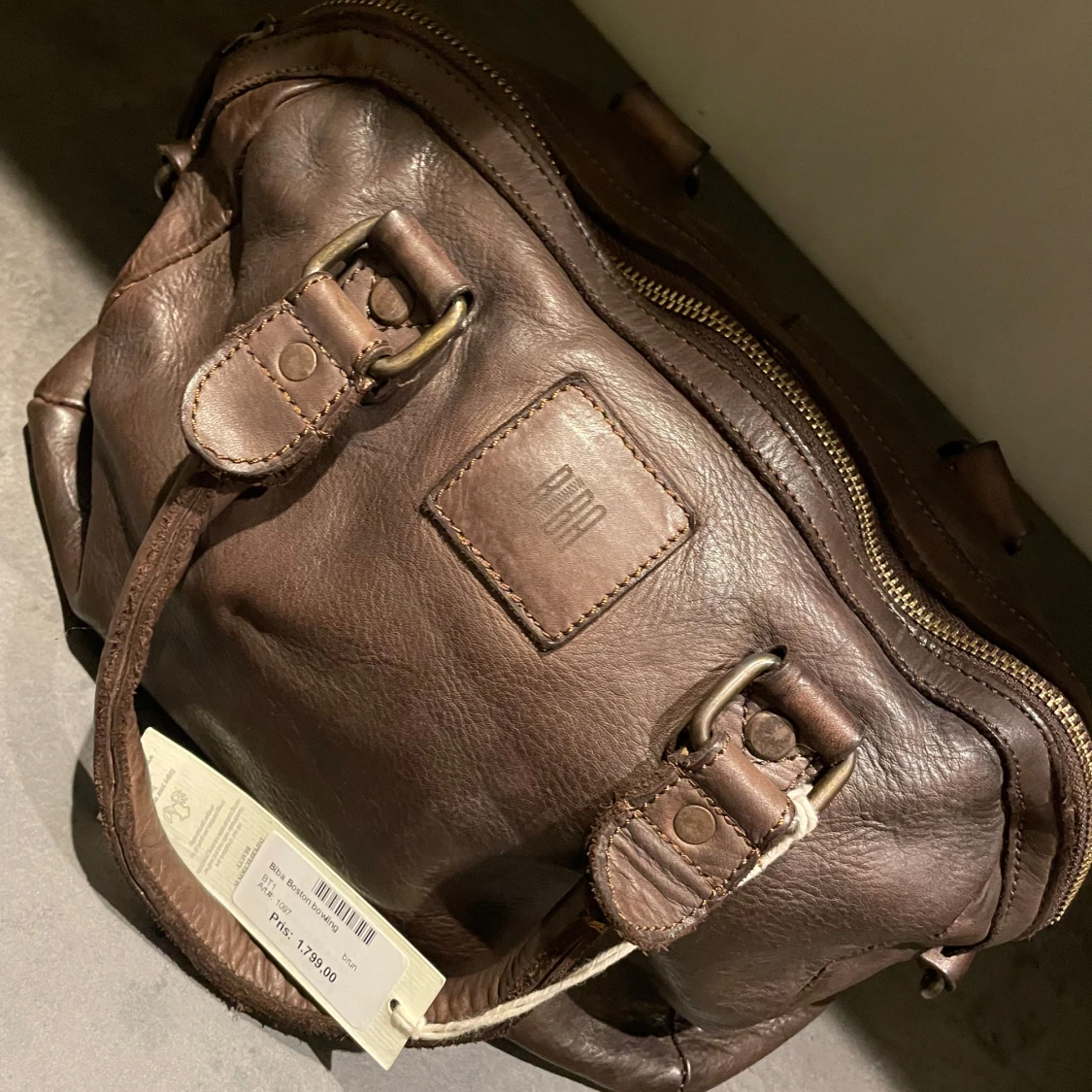 Biba boston bowling - Brun skinnväska med axelrem - 2