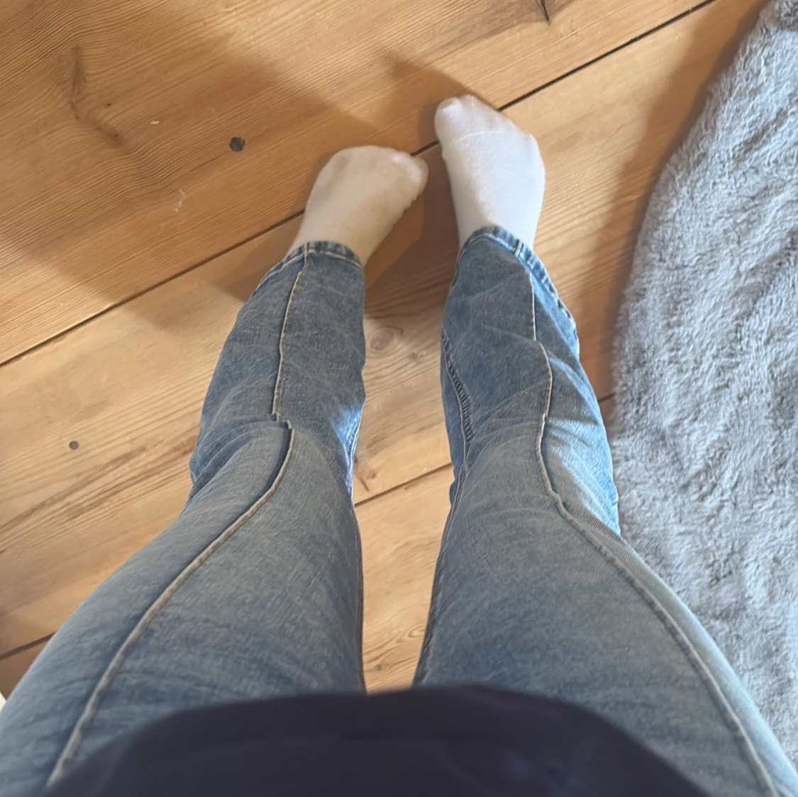Blå bootcut jeans
