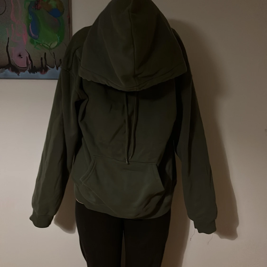 Olivgrön hoodie