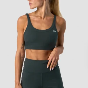 Mörkgrön sport-bh från ICANIWILL - Säljer en mörkgrön sport-bh från ICANIWILL. Helt oanvänd med lapp kvar. Nypris 449kr. 