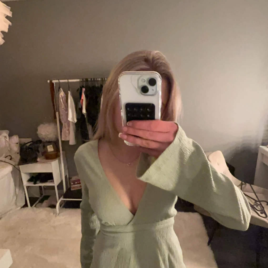 Grön topp med knytband - 2