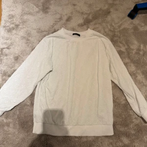 Louis Vuitton tröja - Säljer en stilren vit tröja från Louis Vuitton med diskret mönster. Tröjan är långärmad och har en normal passform. Perfekt för både vardag och festliga tillfällen. Skön och mjuk i materialet, vilket gör den bekväm att bära hela dagen.