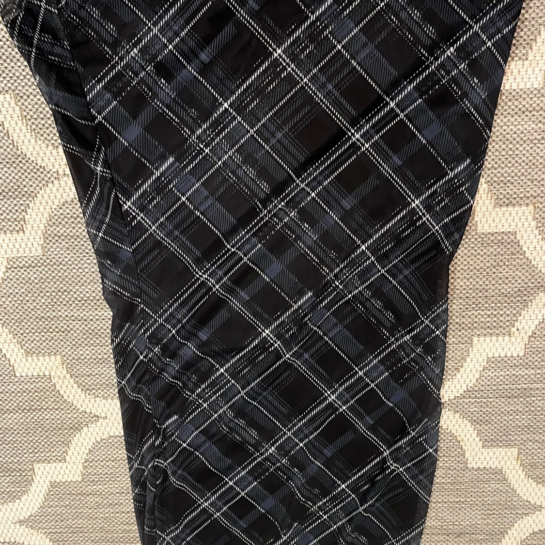Svarta rutiga byxor från Shein