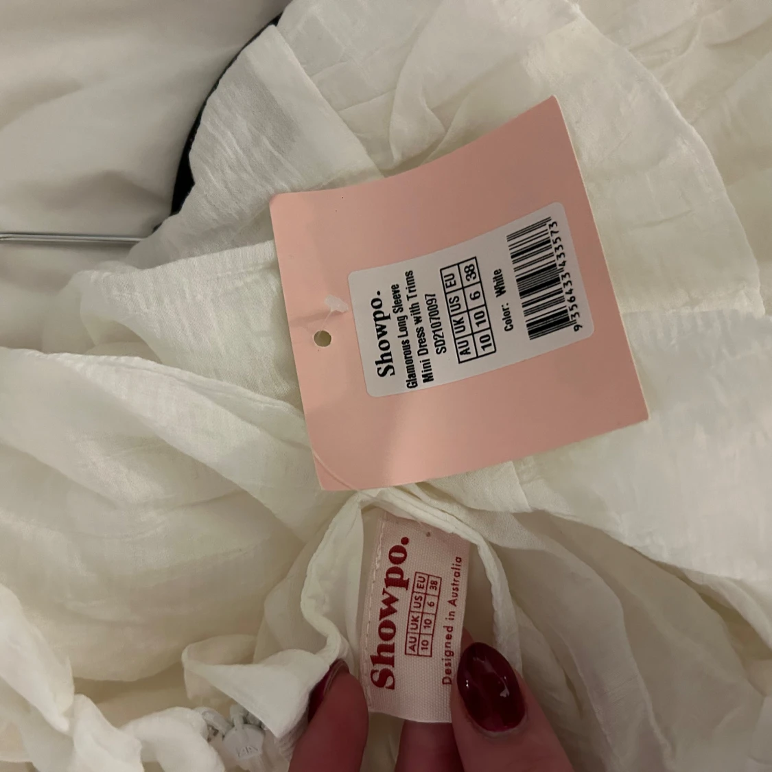 Vit studentklänning showpo - 93