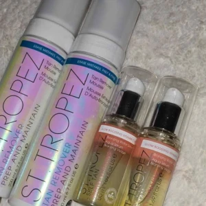 St. Tropez Tan Remover och Bronzing Water Serum - Paket med St. Tropez Tan Remover Mousse och Glow Boosting Vitamin C Bronzing Water Serum. Tan Remover Mousse förbereder och underhåller huden, medan serumet ger en naturlig solkysst glöd. Perfekt för att korrigera och förbättra din solbränna.  300 for all 