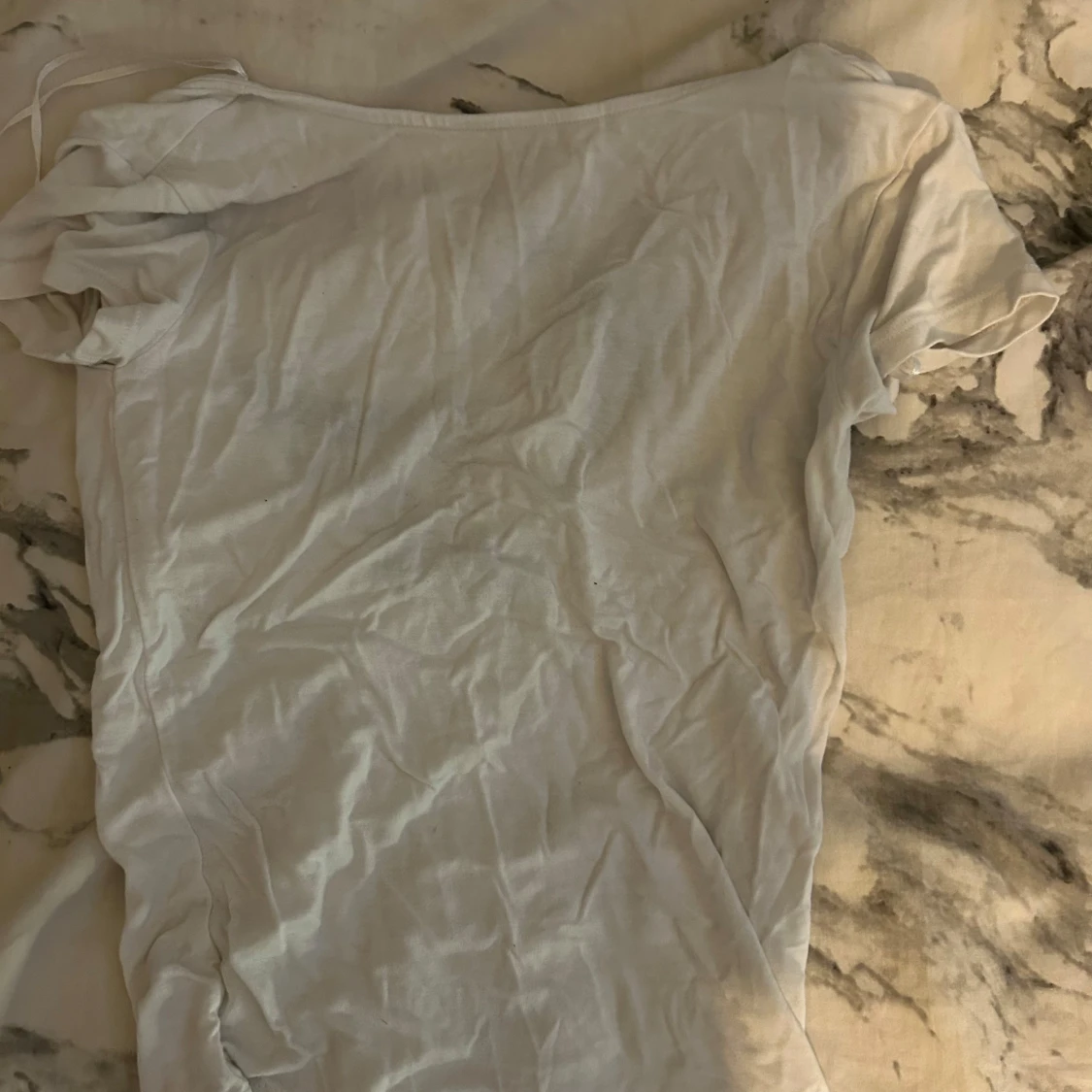 Vit kortärmad topp - 90