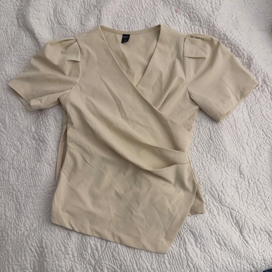 Beige omlottopp - 90