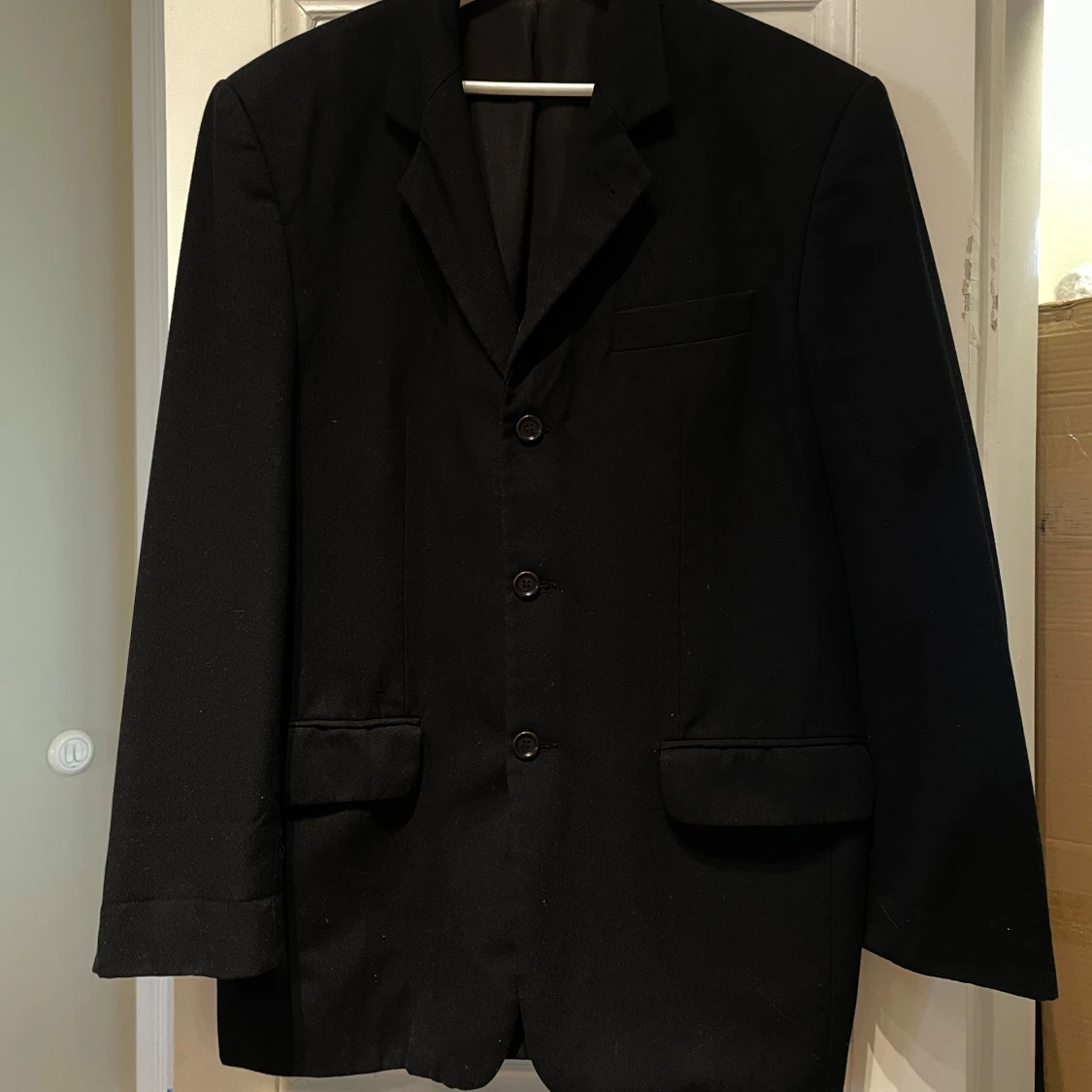 Svart kavaj i twill - 1