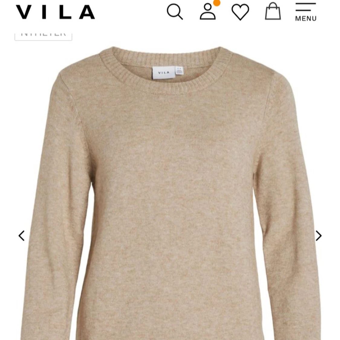 Beige populär tröja från Vila