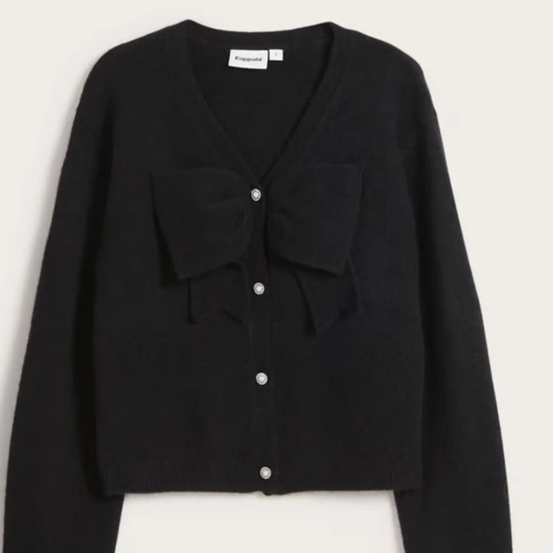 Svart kofta med rosett från Kappahl - 1