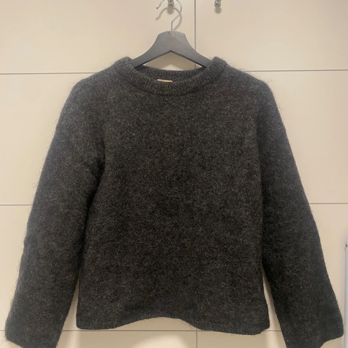 Mörkgrå mohair/wool blend tröja  - 1