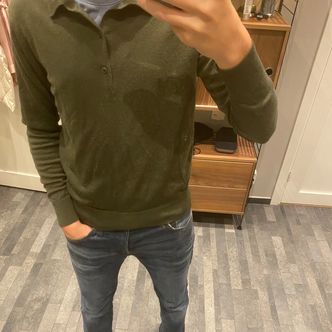 Olivgrön pikétröja från Uniqlo - 91