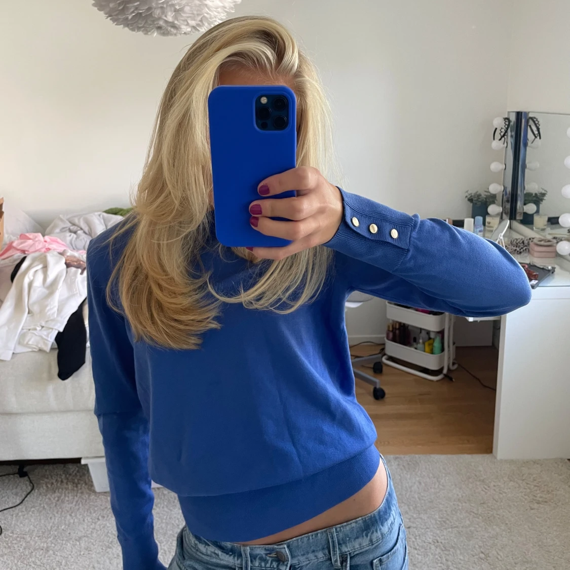 Blå tröja  - 90