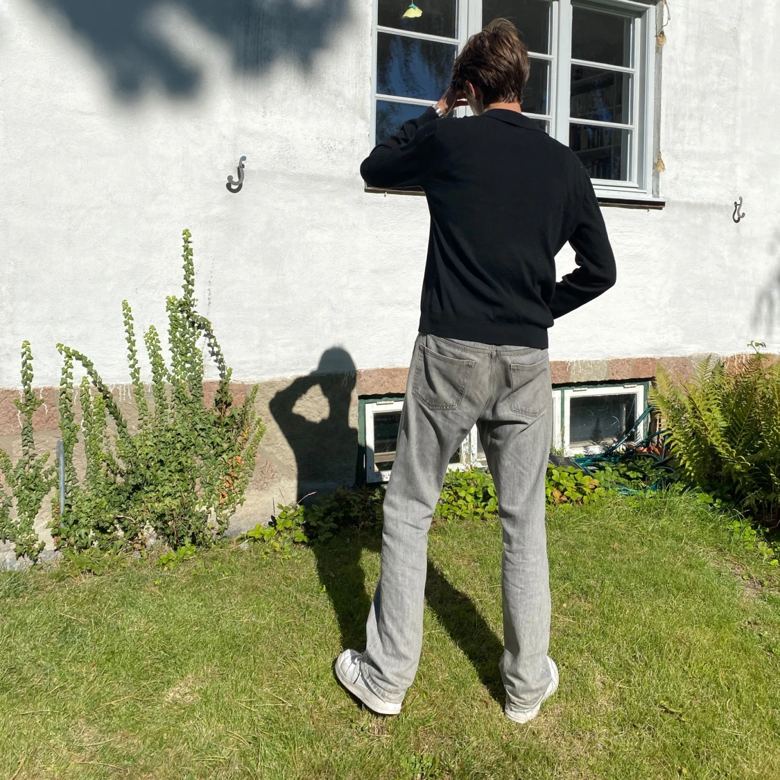 Svart Quarterzip - 90