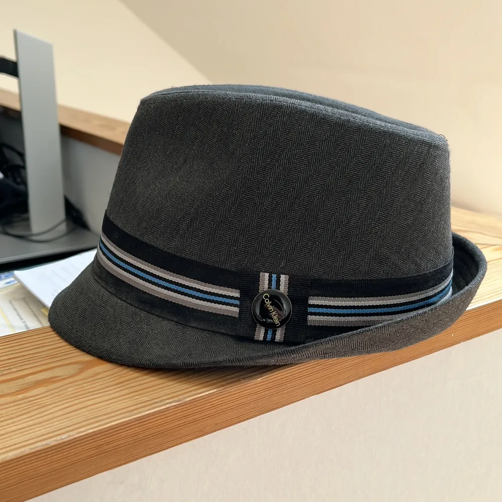 En liten fedora mak har haft ganska länge fast inte haft på så ofta. Gråfärgad med den Small/Medium storlek. Accessoarer.