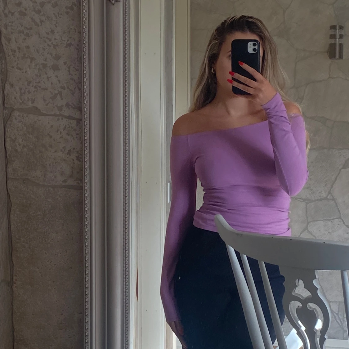 Off shoulder tröja - 92