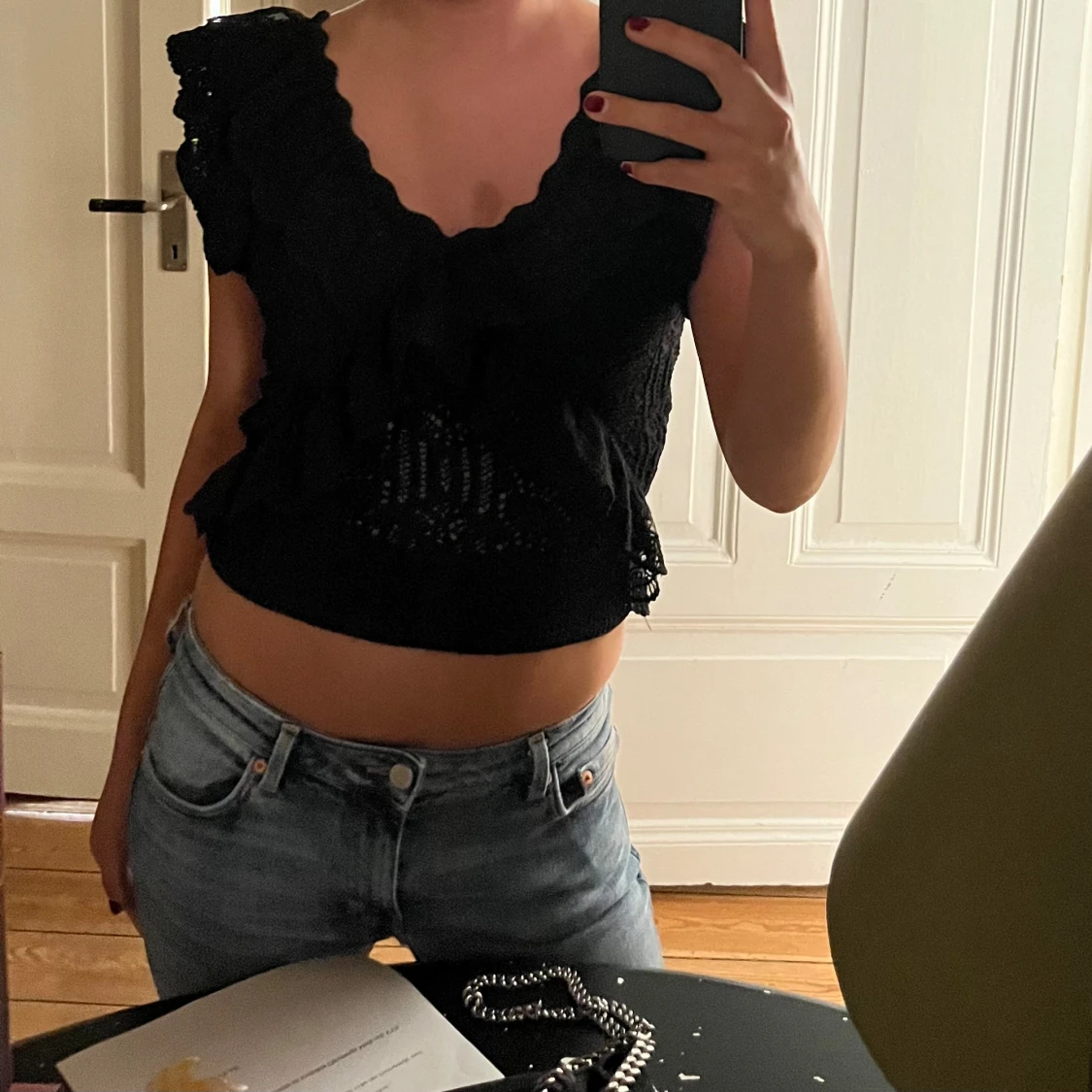 Svart Zara topp  - 92