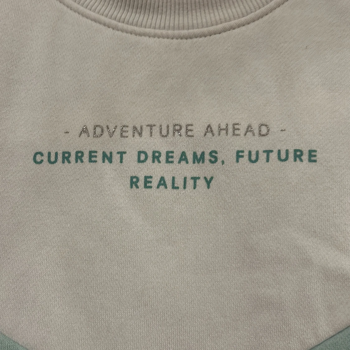 Mintgrön och vit sweatshirt från H&M - 3