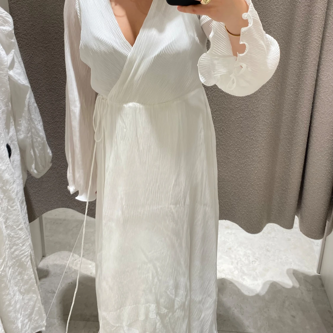 Vit omlottklänning - 90