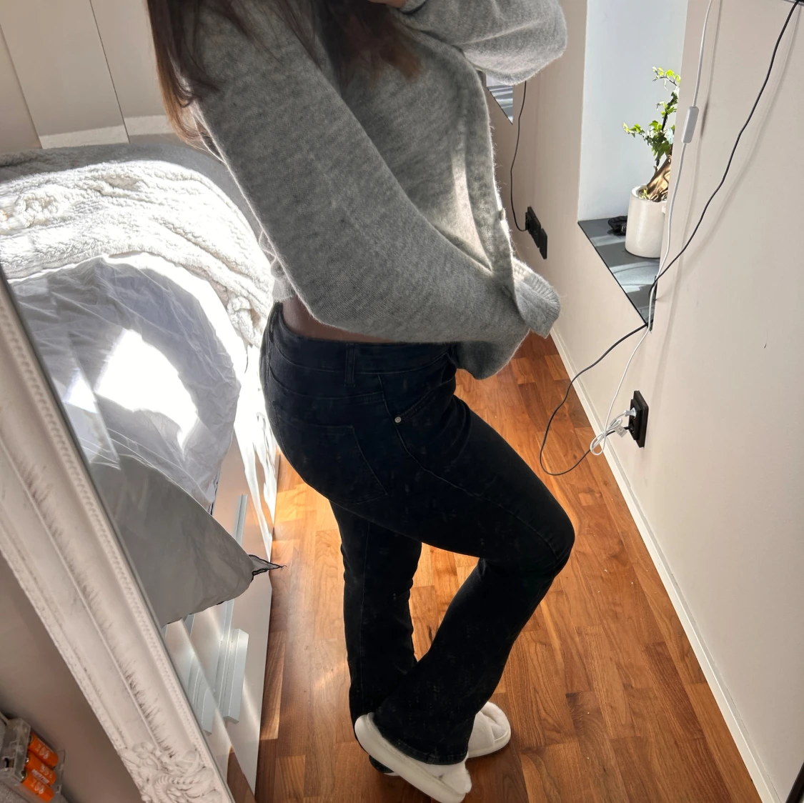 Svarta bootcut  - 90