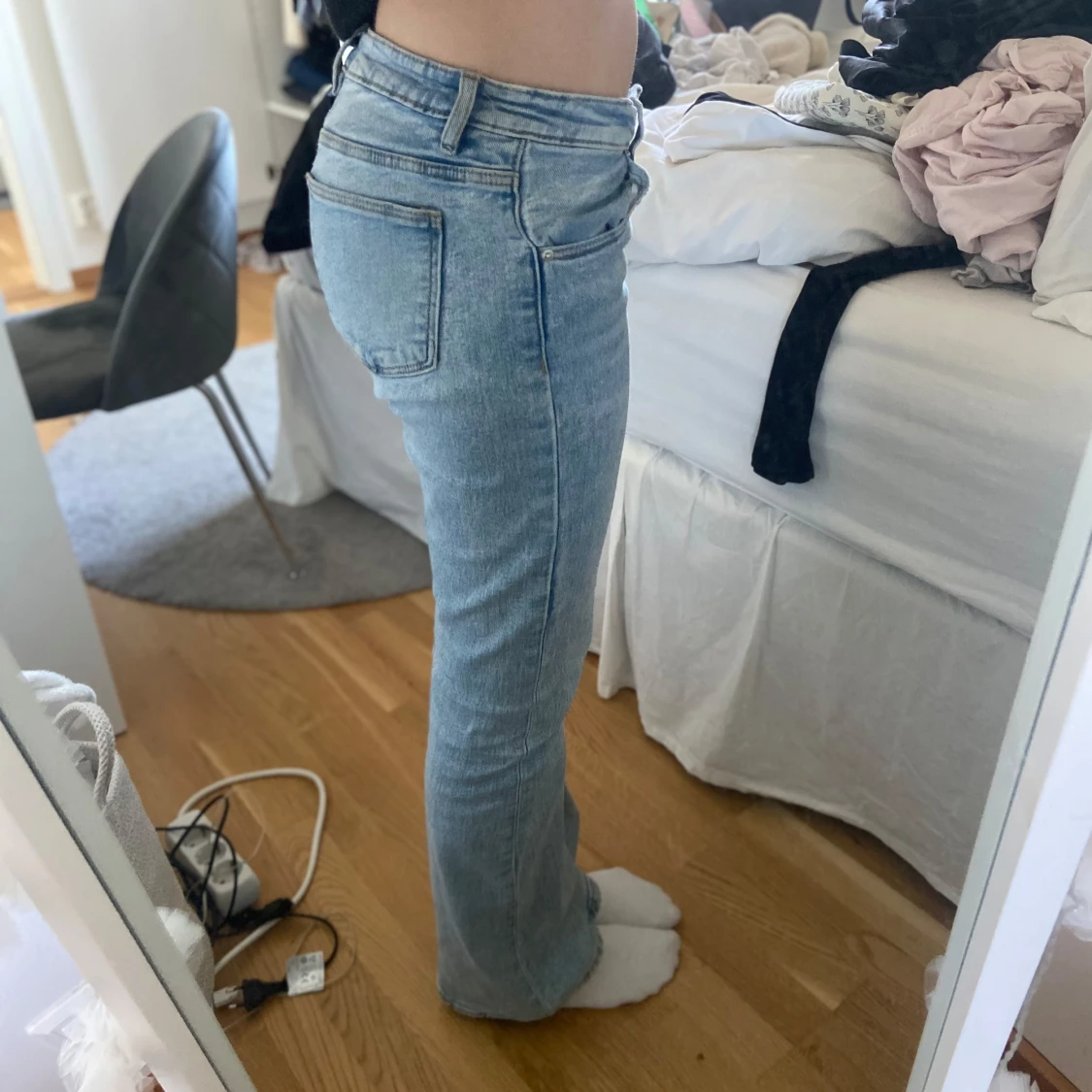 Ljusblåa Lågmidjade jeans - 90