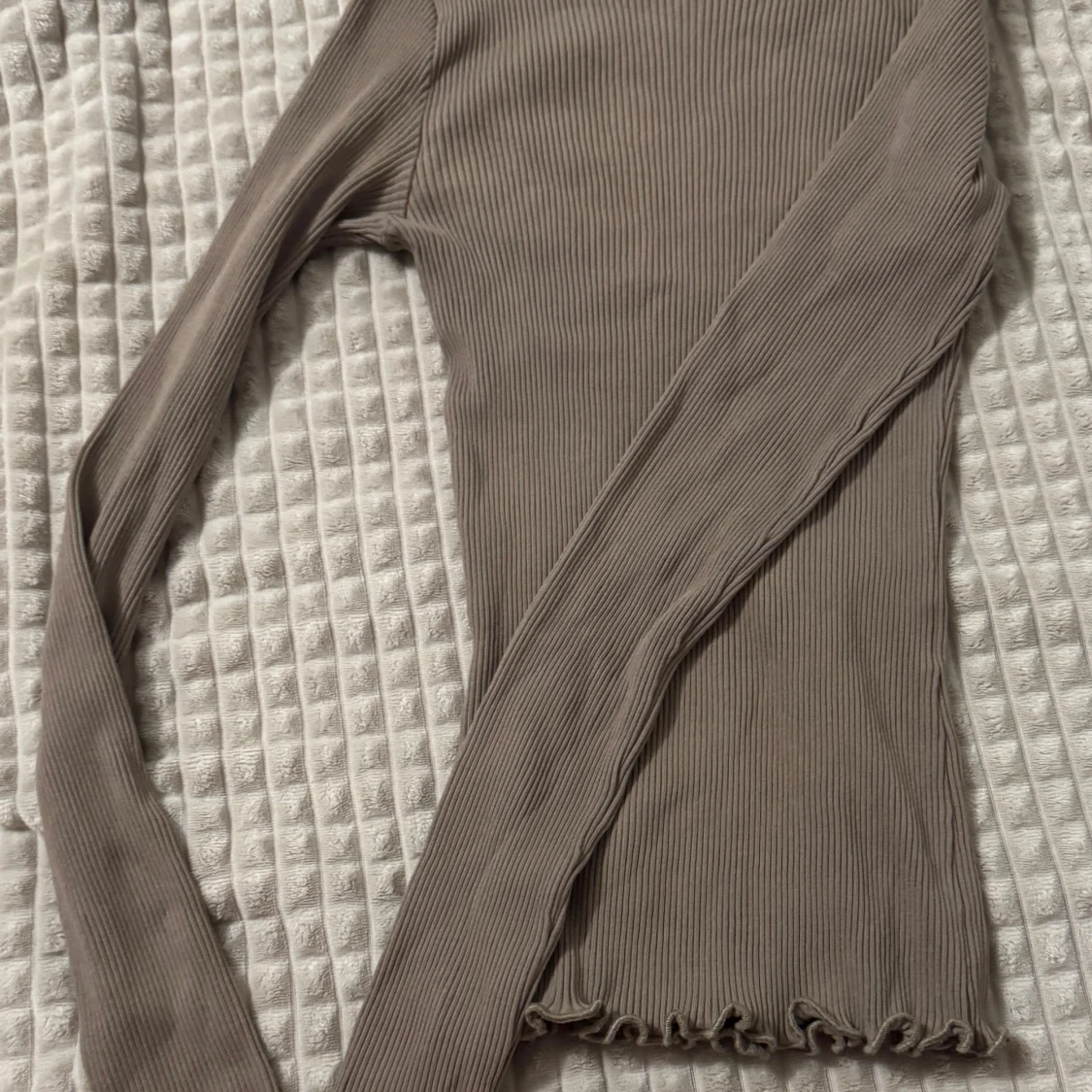 Beige ribbad tropp - 90