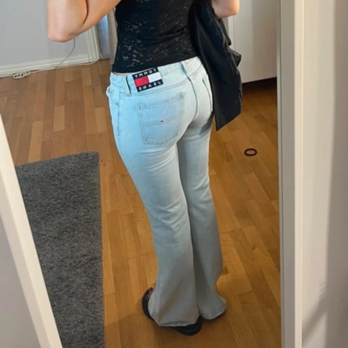 Lågmidjade ljusblå jeans  - 91