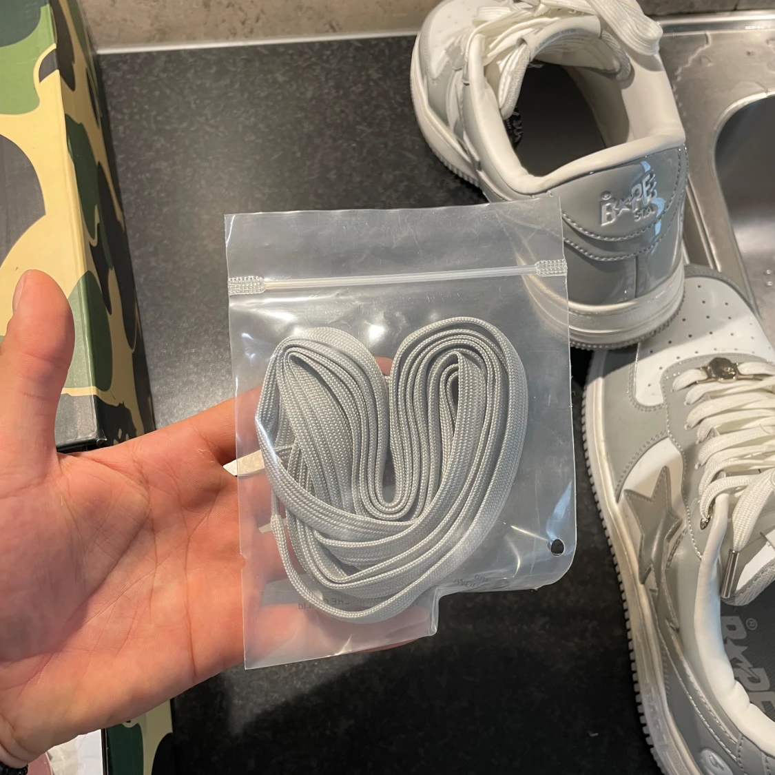 A Bathing Ape Patent Gray Bapesta, US 9 / EU 43 - 91