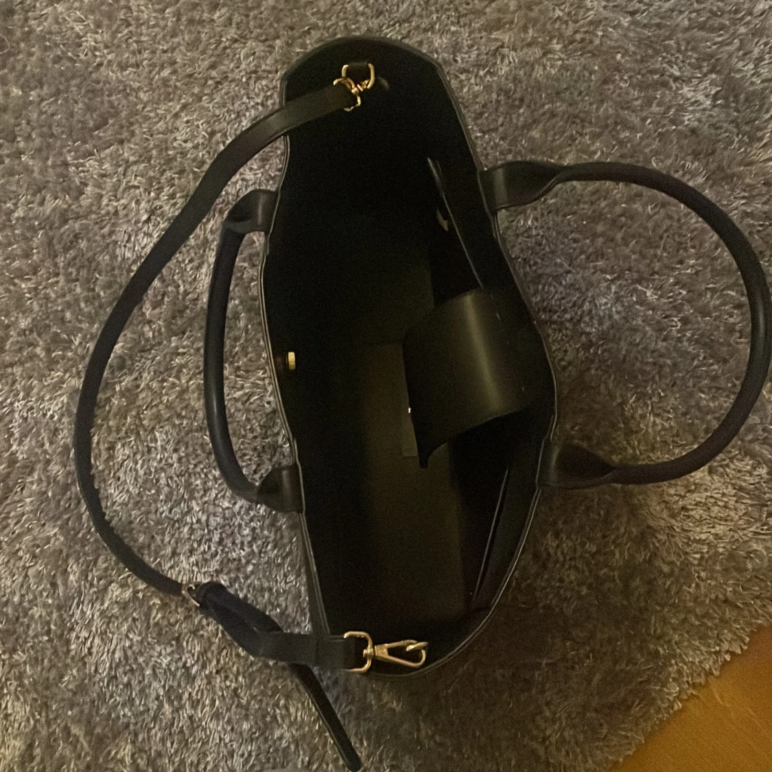 Svart skinväska medelstor - 91