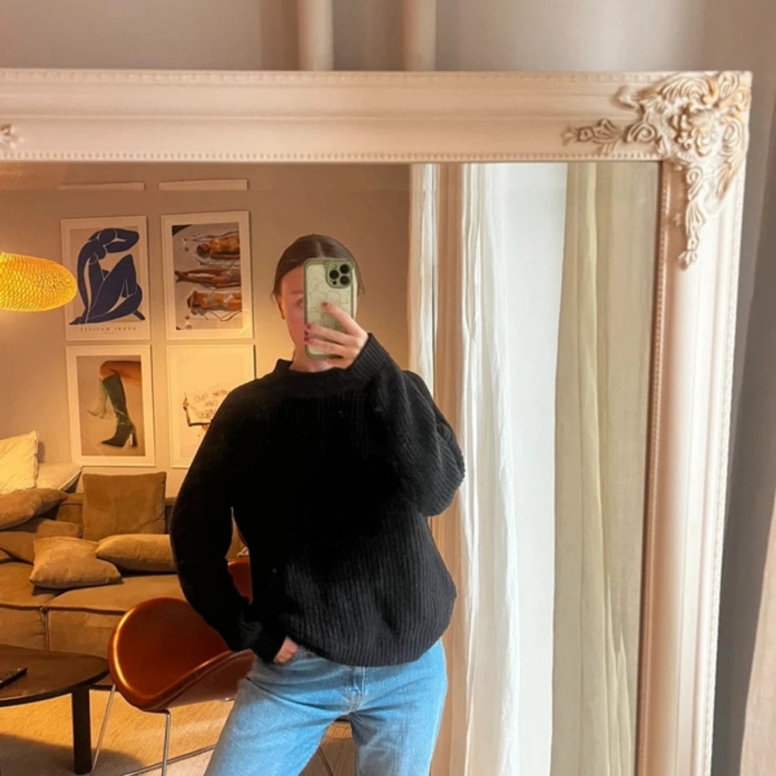 Svart stickad tröja från vero Moda