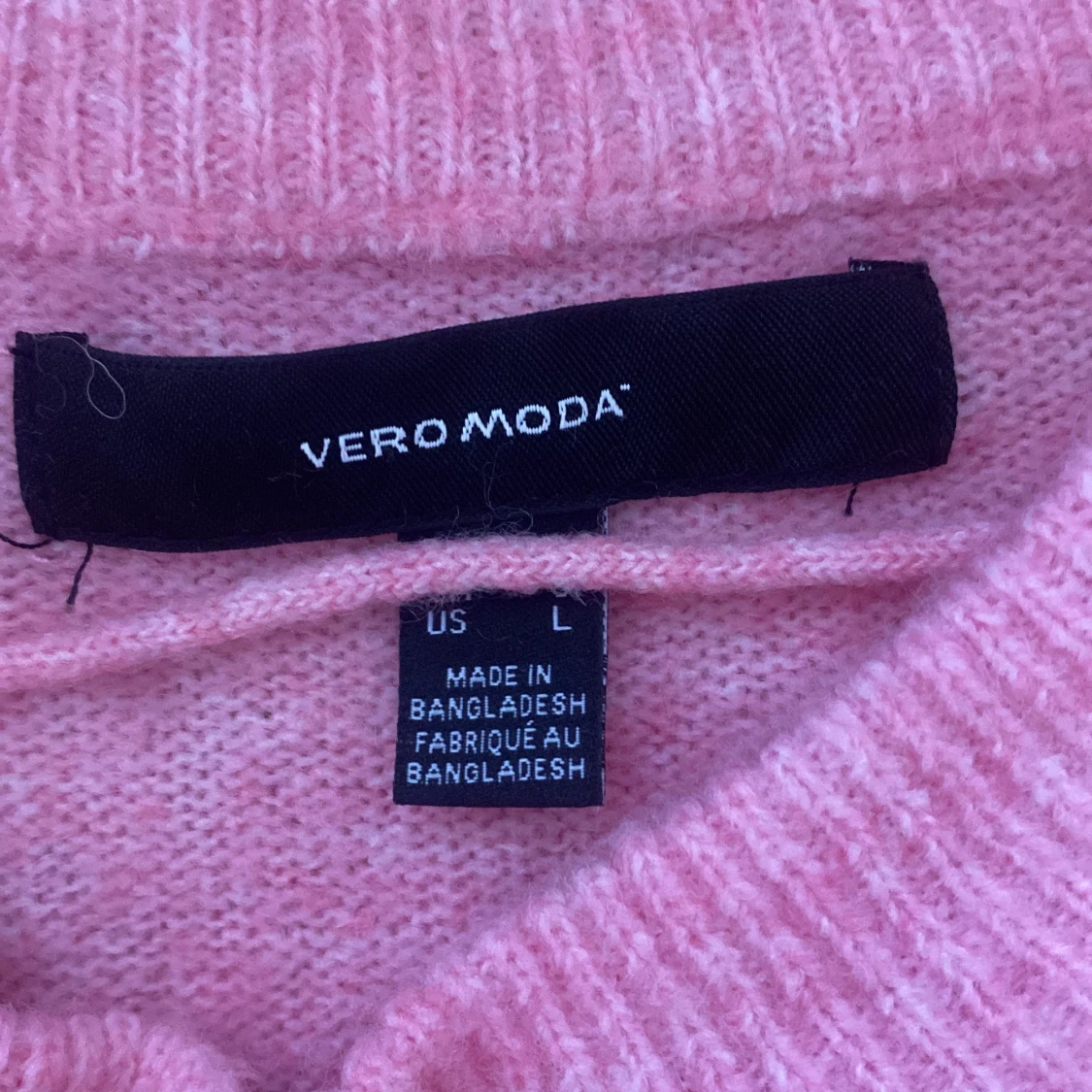 Rosa stickad tröja - 90