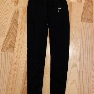 Svarta leggings med dragkedja - Säljer ett par svarta Träningstights som är flitigt använda men har mycket kvar att ge! detta är de skönaste tights du kan hitta! håller in formen på ett mycket smickrande sätt och har en hög stabil midja. 