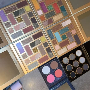 Stort sminkpaket!  - Sminksortiment med olika produkter, bland annat ögonskuggor, läppstift, foundation och rouge.  Ögonskuggspaletterna är helt nya med plast på (5st) Läppstift är helt nya aldrig använda! (10st)  Foundation är använda några få gånger