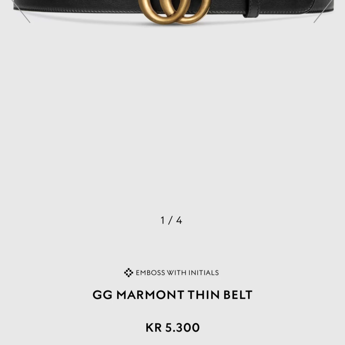 Svart GG Marmont bälte från Gucci - 90