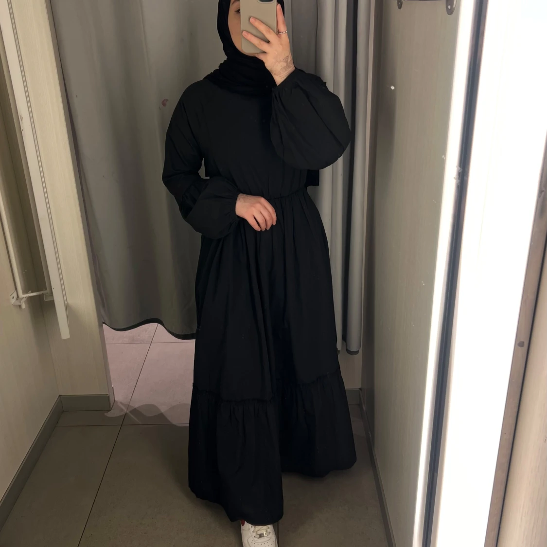 Svart långklänning