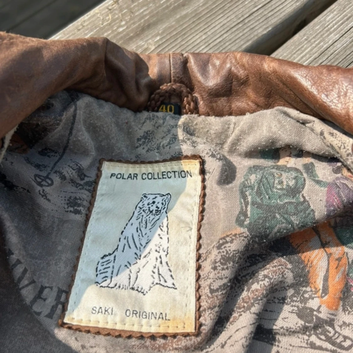 Brun läderjacka - 92