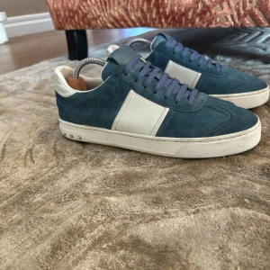 Valentino flycrew - Skon är i ett väldigt bra skick 9/10 Och alla nitar förutom en är kvar men syns knappast. Jag har två dustbags och ett extra snöre och även själva boxen.det är storlek 39,5 men passar 40,5. Färgen är skyblue neon