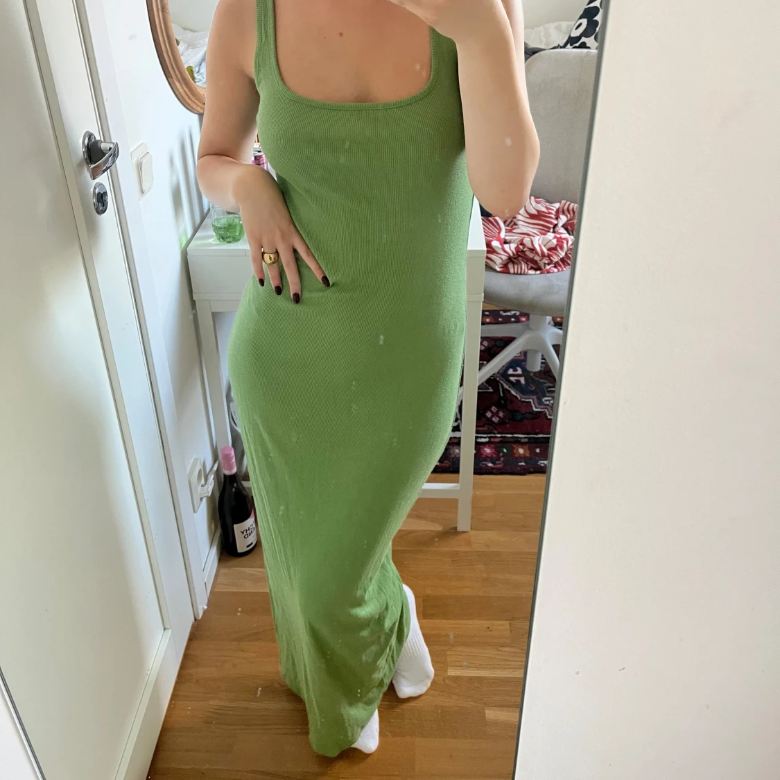 Grön långklänning  - 90