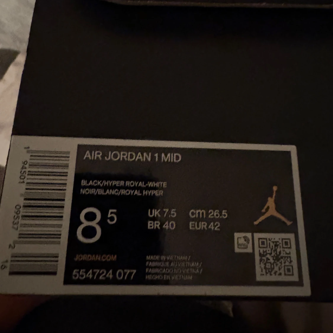 Nike Air Jordan 1 Mid i svart och blå - 2