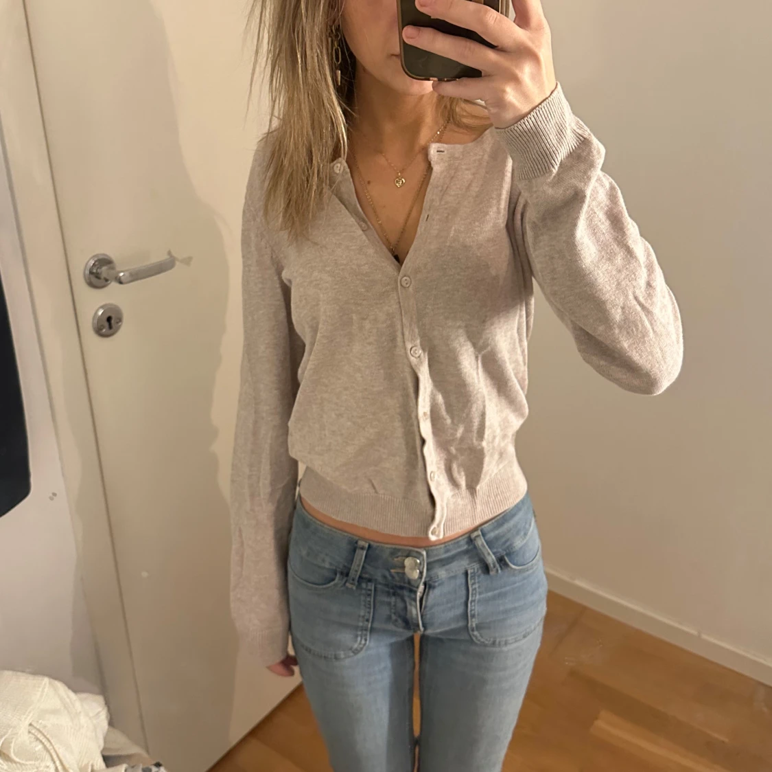 Beige/grå kofta från Hm