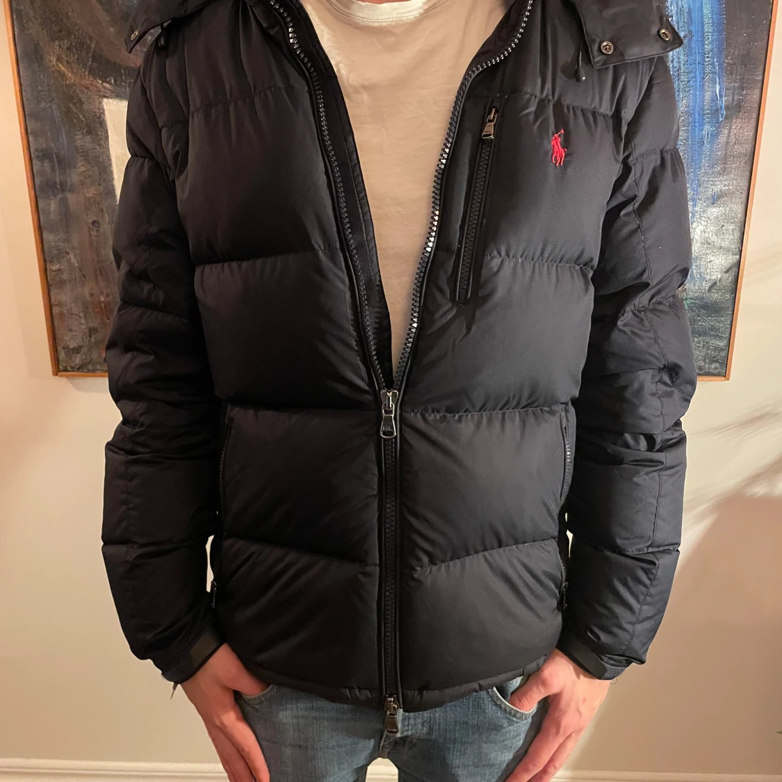 Marin blå dunjacka från Ralph Lauren