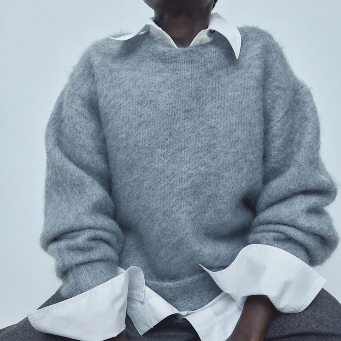 Grå  superfin tröja - 90