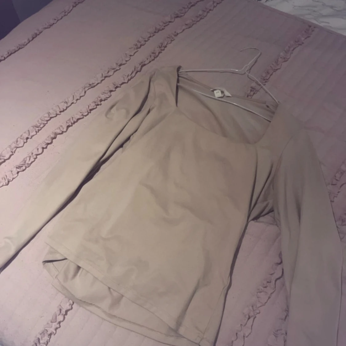 Beige långärmad topp - 25