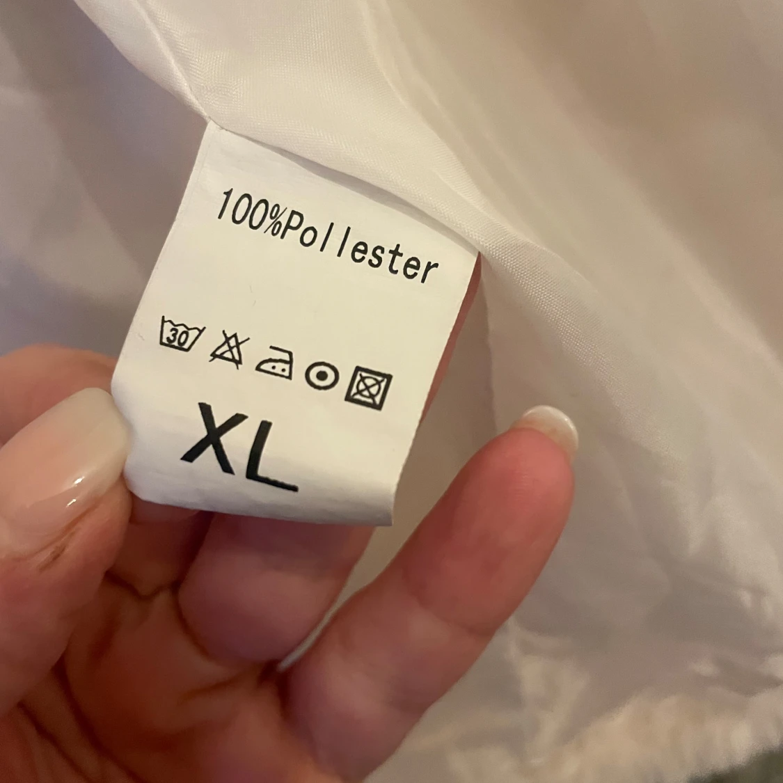 Vit teddyjacka i polyester - 90