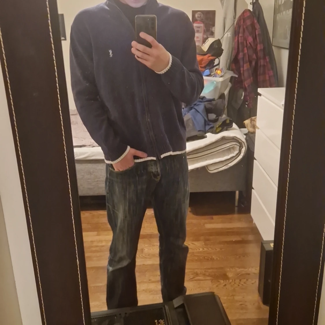 Mörkblå kofta från Ysl - 90