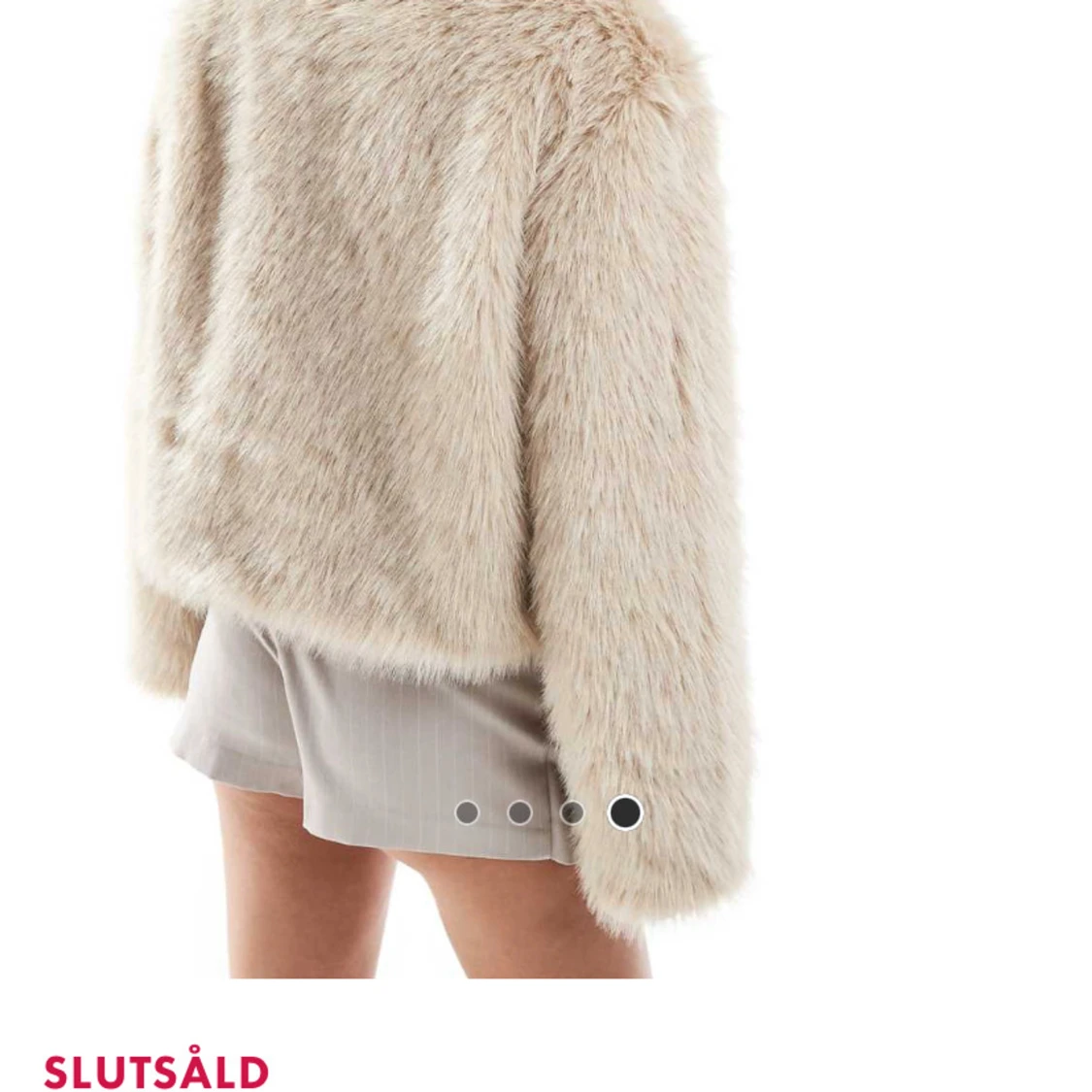 Beige pälsjacka - 90